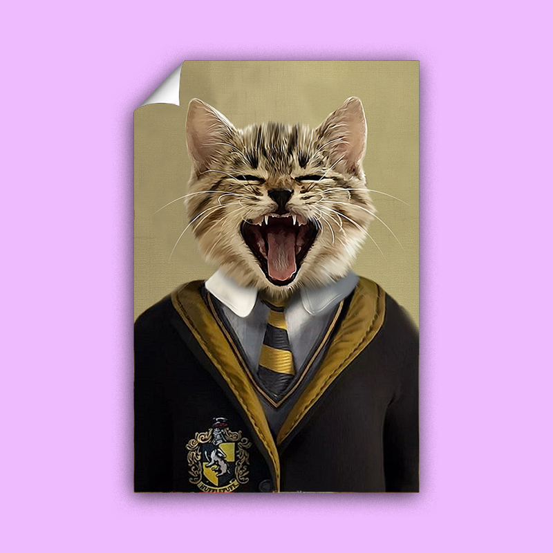 Harry Potter Huffal Puff- Custom Pet Portrait